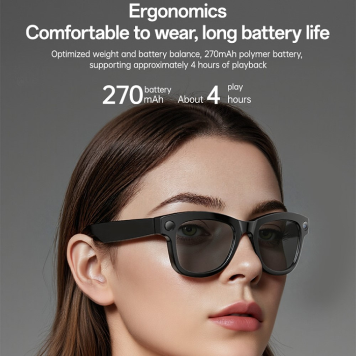 Yesido - YESIDO Vattentäta Smart AI-Glasögon med HD-kamera IO42 IP67