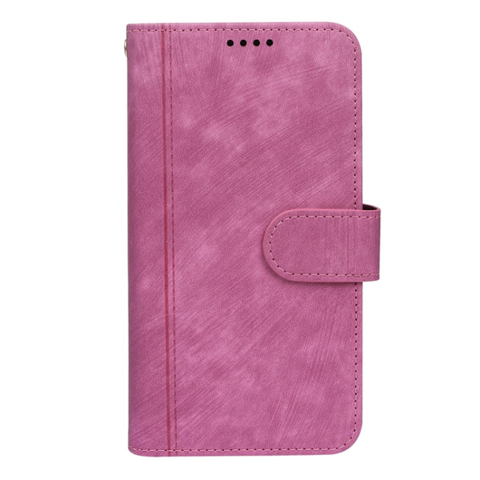 A-One Brand - iPhone 17 Air Plånboksfodral Line Pattern Läder - Rosa