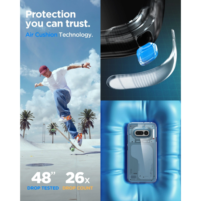 Spigen - Spigen Mobilskal För Nothing Phone (4a) Ultra Hybrid - Crystal Clear