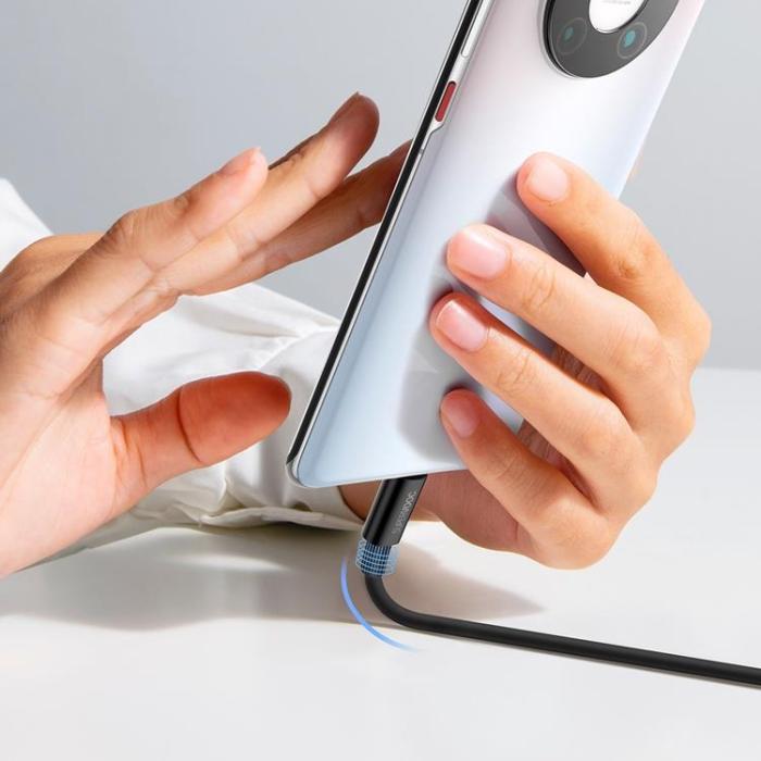 BASEUS - Baseus Superior SUPERVOOC USB-C till USB-A kabel 65W 1m - Svart