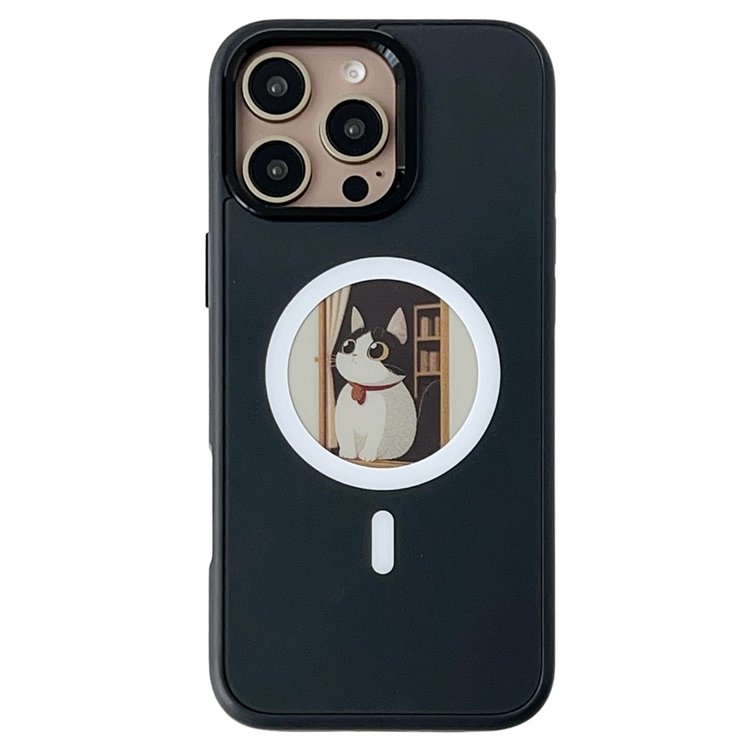 iPhone 16 Pro Mobilskal MagSafe 4 Colors NFC DIY Smart E-Ink - Svart | 2353 | AlltMobil