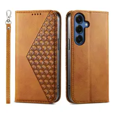 OEM - Samsung Galaxy S26 Fodral Konstl&auml;der Pl&aring;nboksfodral - Gul
