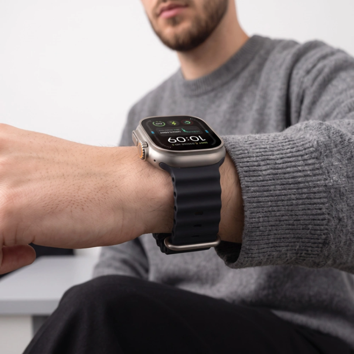 Tech-Protect - Tech-Protect Armband För Apple Watch (44/45/46/49mm) Icon Pro - Charcoal Grå