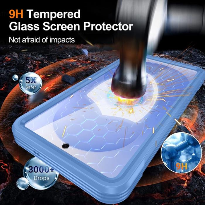 OEM - Mobilskal till Samsung Galaxy S26 Plus Plast Med Härdat Glas - Ljusblå