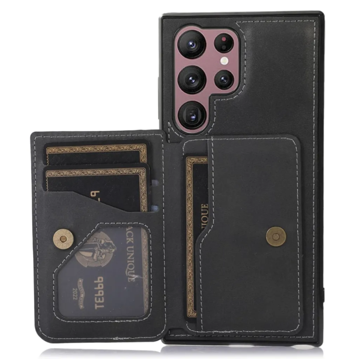 OEM - Galaxy S23 Ultra Plånboksfodral - Svart