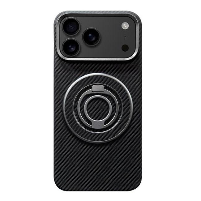 Mobilskal till iPhone 17 Pro Max MagSafe Kevlar Metal Ring - 600D Coarse | 2353 | AlltMobil