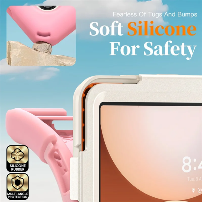 A-One Brand - Galaxy Tab A11 Plus Skal Kickstand Silikon Axelrem