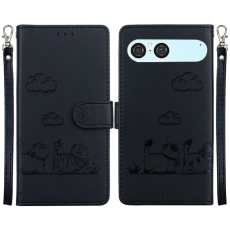 A-One Brand - Sony Xperia 10 VII Plånboksfodral RFID Kitten Pattern - Svart