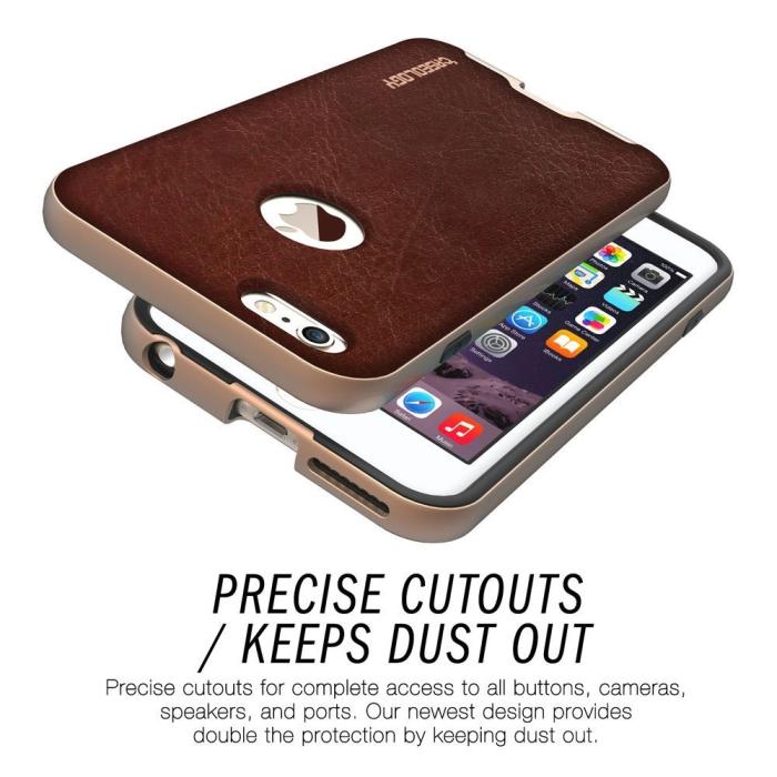 Caseology - Caseology Bumper Frame Skal till Apple iPhone 6(S) Plus- Brun