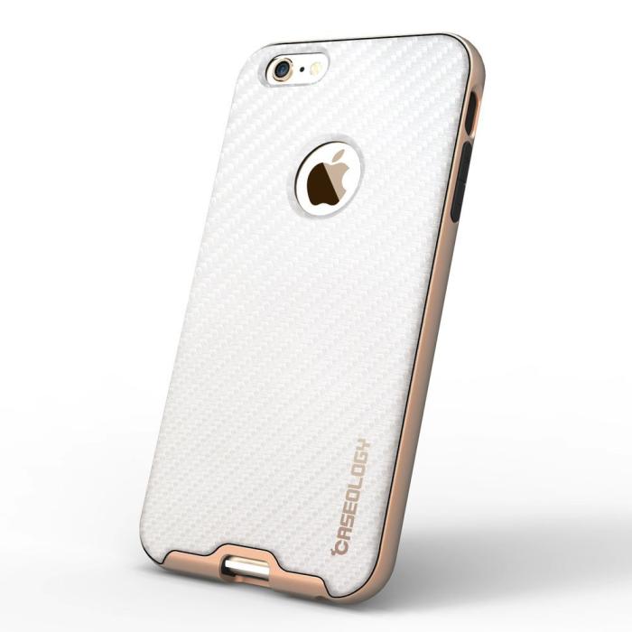 Caseology - Caseology Bumper Frame Skal till Apple iPhone 6(S) Plus - Carbon Vit