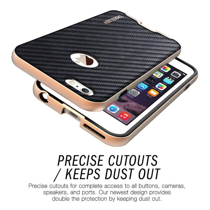 Caseology - Caseology Bumper Frame Skal till Apple iPhone 6(S) Plus - Carbon Svart