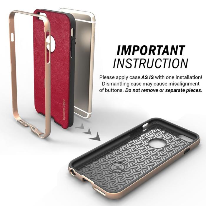 Caseology - Caseology Bumper Frame Skal till Apple iPhone 6(S) Plus- Röd