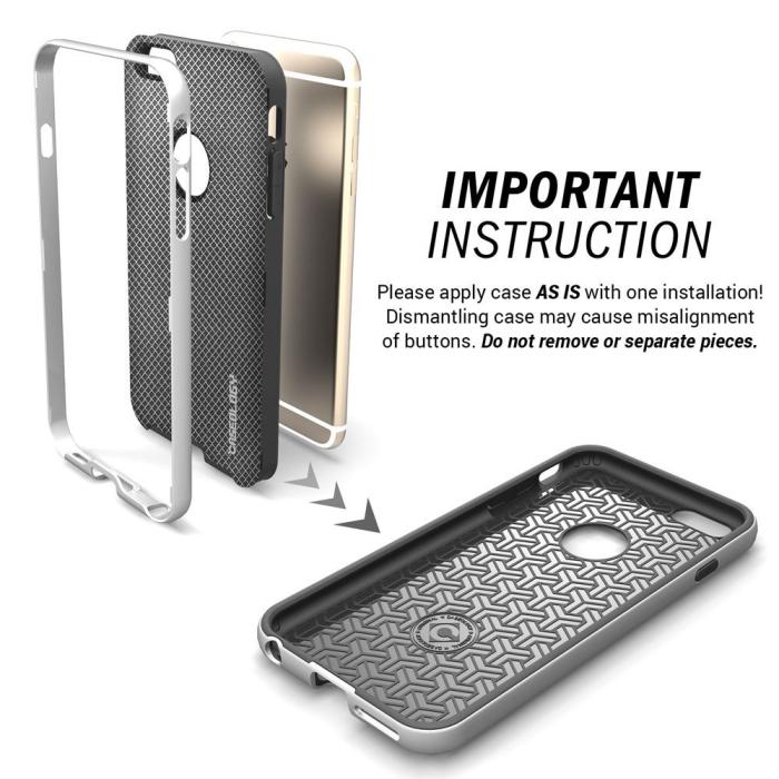 Caseology - Caseology Bumper Frame Skal till Apple iPhone 6(S) Plus - Mesh Silver