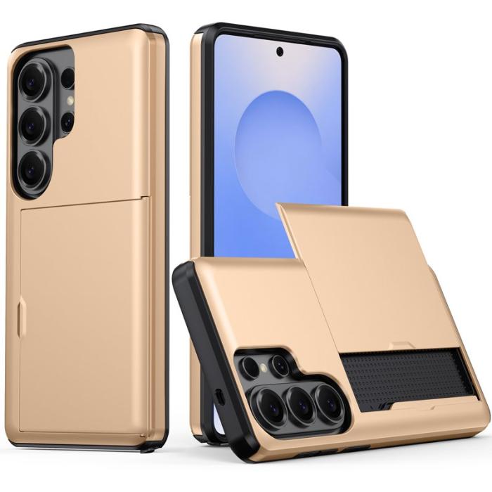 OEM - Mobilskal till Samsung Galaxy S26 Ultra Plast Med Kortfack - Guld