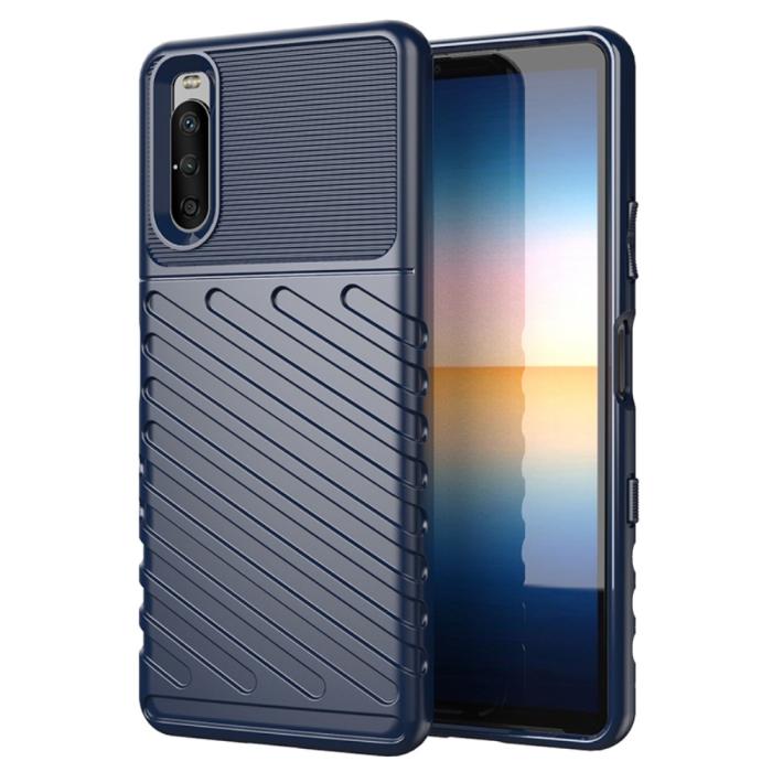 A-One Brand - Thunder Twill Skal till Sony Xperia 10 III - Blå