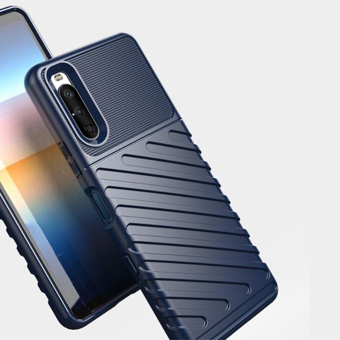 A-One Brand - Thunder Twill Skal till Sony Xperia 10 III - Blå