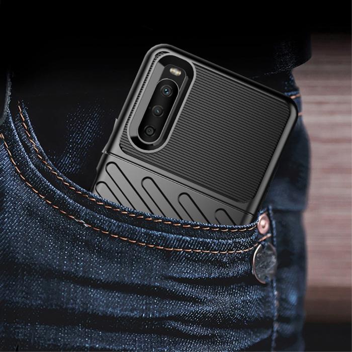A-One Brand - Thunder Twill Skal till Sony Xperia 10 III - Blå