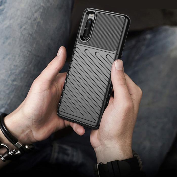 A-One Brand - Thunder Twill Skal till Sony Xperia 10 III - Blå