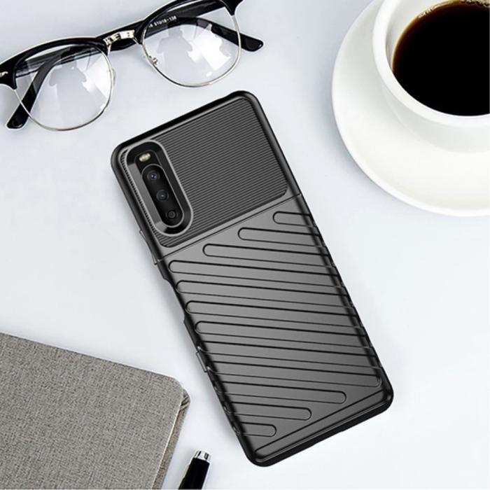 A-One Brand - Thunder Twill Skal till Sony Xperia 10 III - Svart
