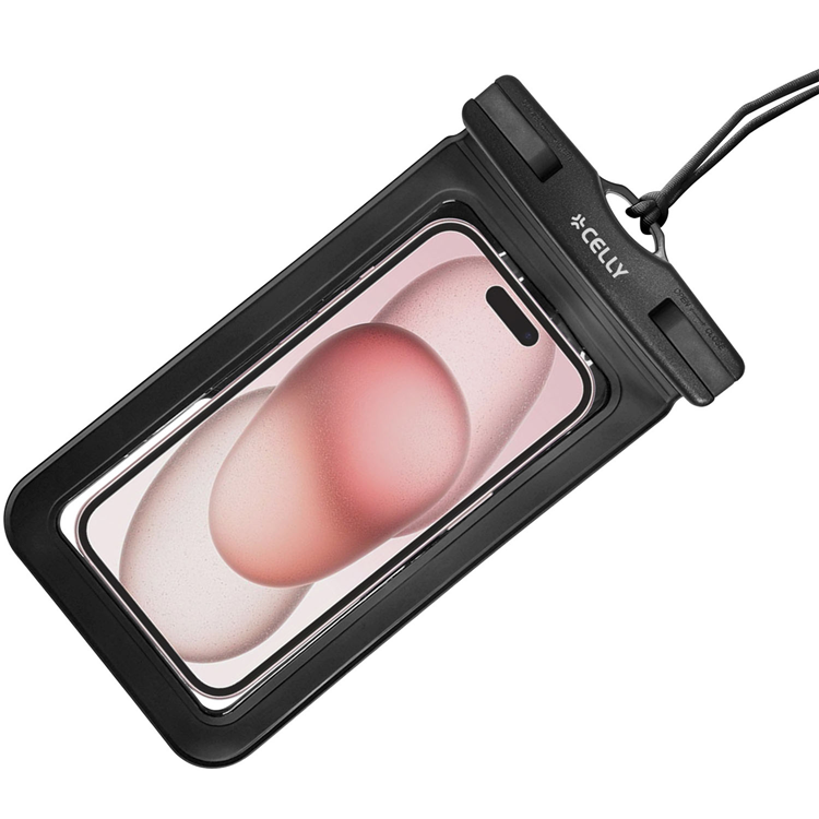 Celly Splashbag Vattentät Mobilfodral IP68 max 6.9"" - Svart | 2353 | AlltMobil