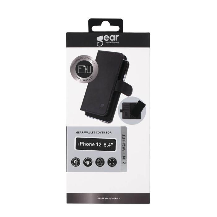GEAR - GEAR Mobilfodral Svart iPhone 12 Mini 2in1 Magnetskal