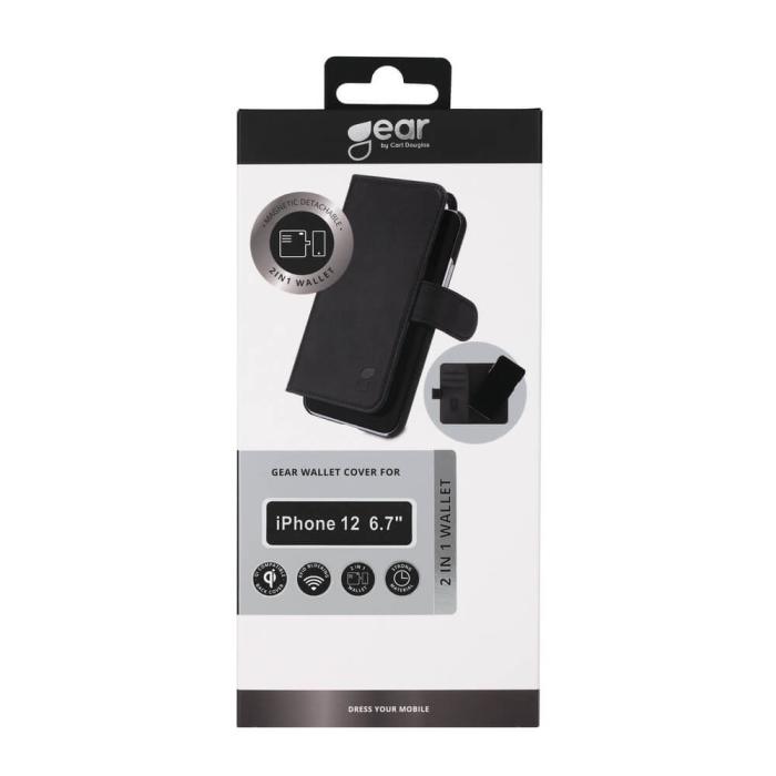 GEAR - GEAR Mobilfodral Svart iPhone 12 Pro Max 2in1 Magnetskal