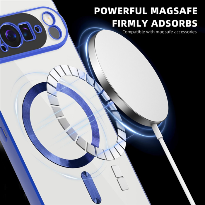 A-One Brand - Google Pixel 10 Pro XL Mobilskal MagSafe med Korthållare - Blå