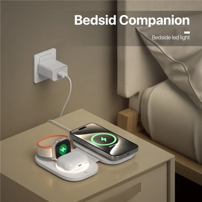 OEM - 3in1 MagSafe Trådlös Laddare iPhone, Apple Watch, Airpods