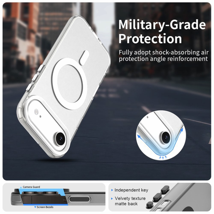 A-One Brand - iPhone 17 Air Mobilskal MagSafe Anti Drop Hybrid - Vit