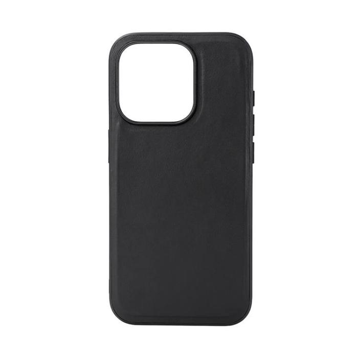 BUFFALO - BUFFALO äkta läder iPhone 15 Pro Mobilskal Magsafe Läder - Svart