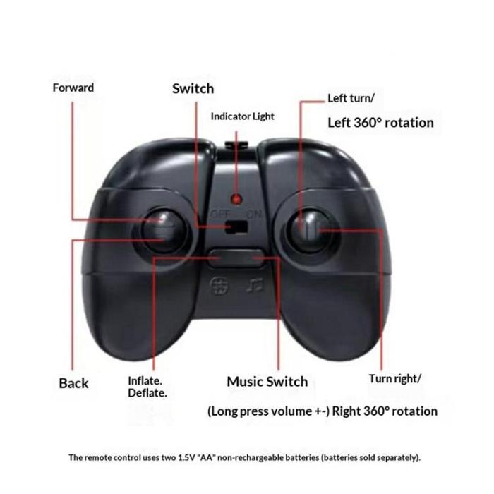 OEM - Uppblåsbar Dinosaurie 2.4G Fjärrstyrd Tyrannosaurus Rex Barnleksak - Brun