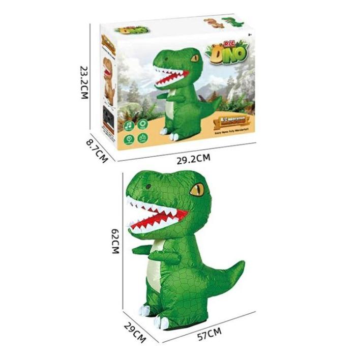 OEM - Uppblåsbar Dinosaurie 2.4G Fjärrstyrd Tyrannosaurus Rex Barnleksak - Brun