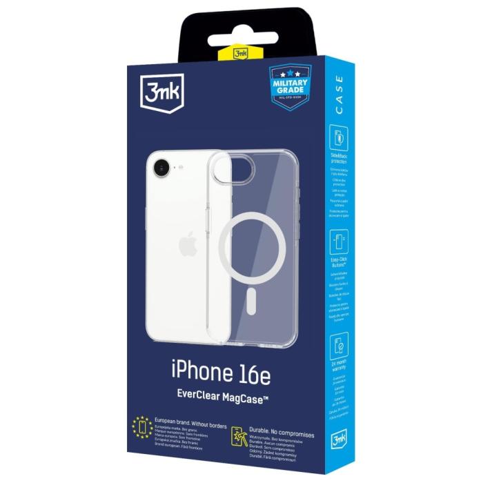 3MK - 3MK iPhone 16E Mobilskal MagSafe EverClear - Genomskinlig