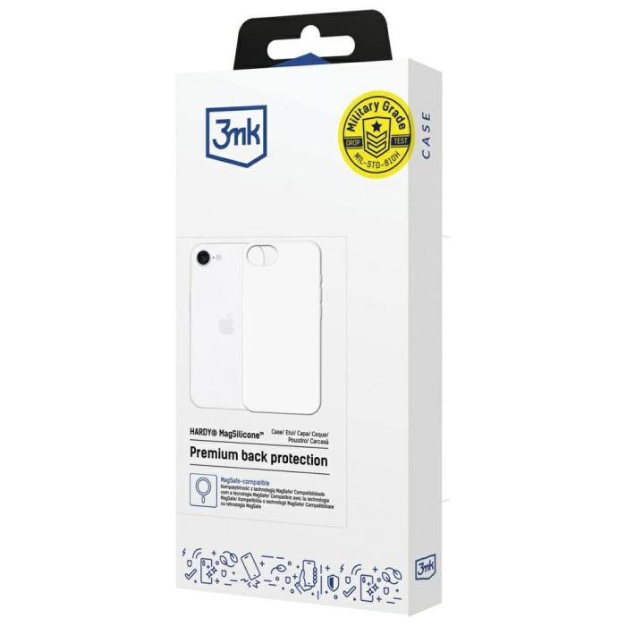 3MK - 3MK iPhone 16E Mobilskal MagSafe Silikon Hardy - Vit