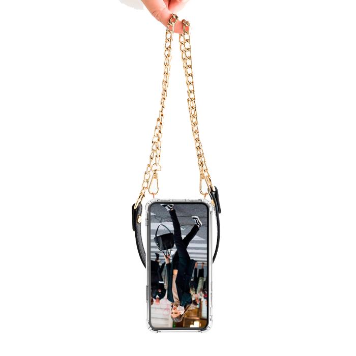 Boom of Sweden - BOOM iPhone 14 Pro Max skal med mobilhalsband - ChainStrap Black