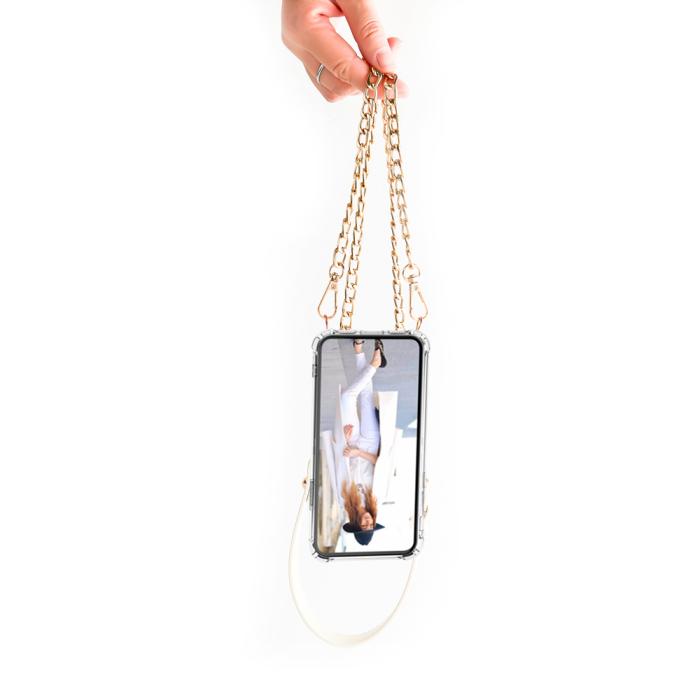 Boom of Sweden - BOOM iPhone 14 Pro Max skal med mobilhalsband - ChainStrap Beige