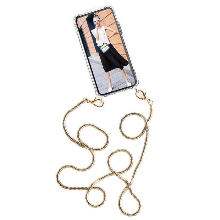 Boom of Sweden - Boom iPhone 13 Pro skal med mobilhalsband- Chain Golden