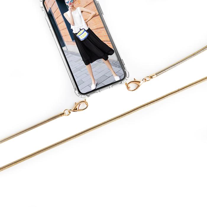 Boom of Sweden - Boom iPhone 13 Pro skal med mobilhalsband- Chain Golden