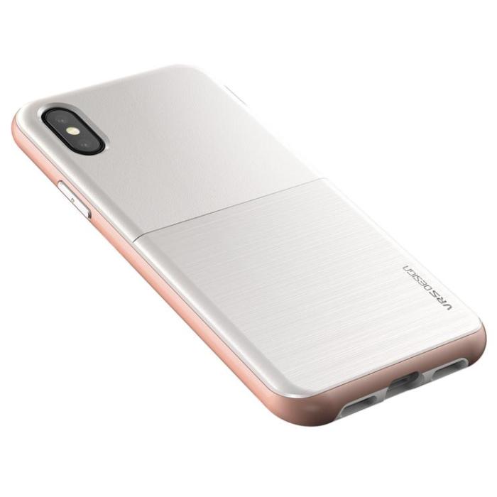 OEM - Verus High Pro Shield Skal till Apple iPhone XS / X (Vit - Rose Gold)