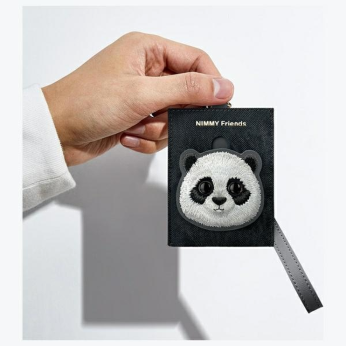 NIMMY - Nimmy Korthållare Big Eyed Pet 2.0 Panda - Svart