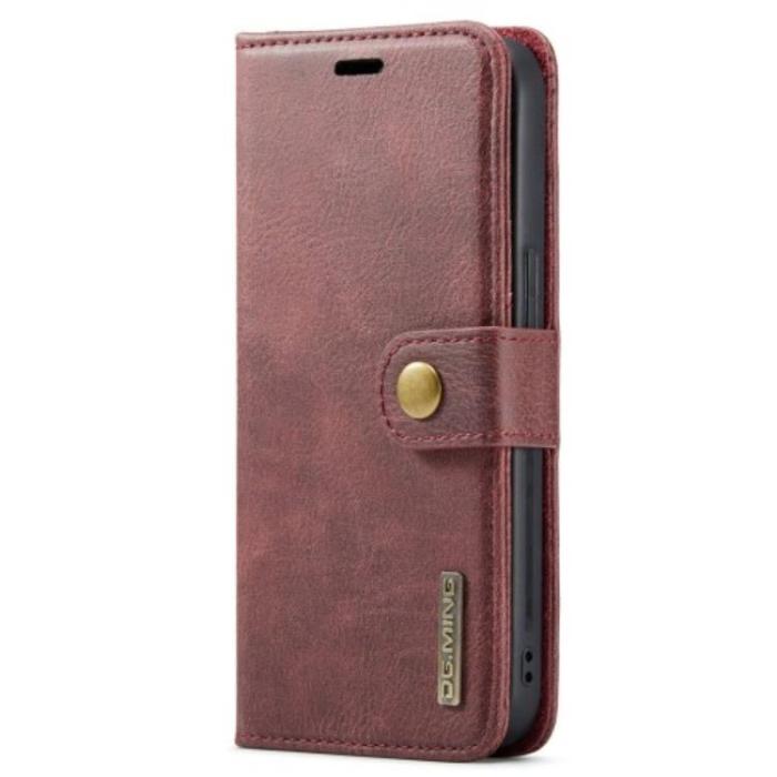 DG.MING - DG.MING iPhone 14 Pro Max Plånboksfodral Split Detachable Flip - Röd