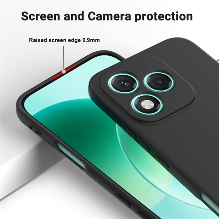 A-One Brand - Honor 400 Lite 5G Mobilskal Flytande Silikon - Svart
