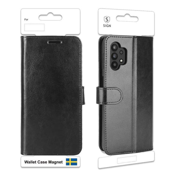 SiGN - SiGN Plånboksfodral för Galaxy A32 5G - Svart