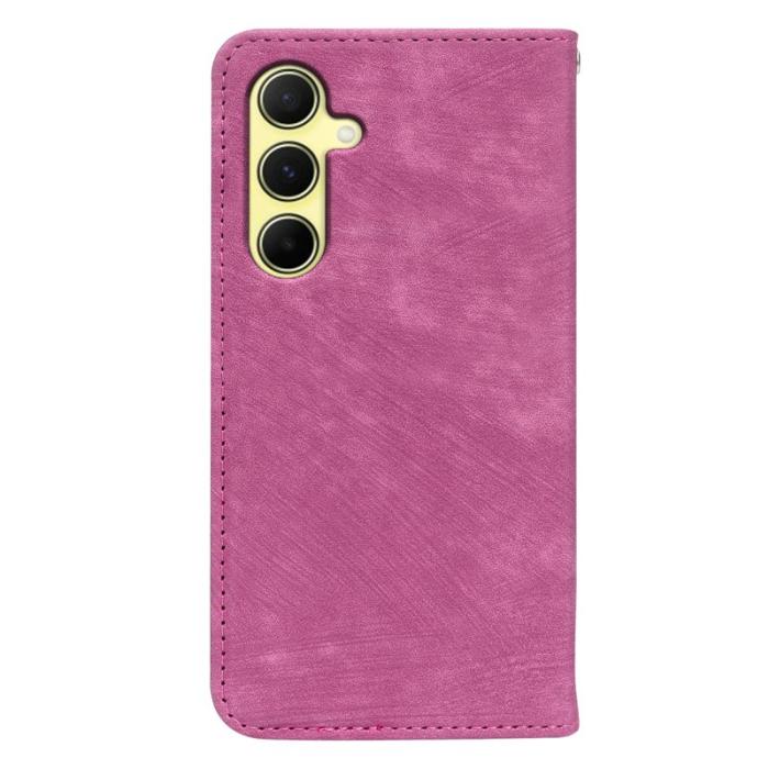 OEM - Samsung Galaxy A37 Fodral Äkta Läder Magnetiskt Skydd - Rosa
