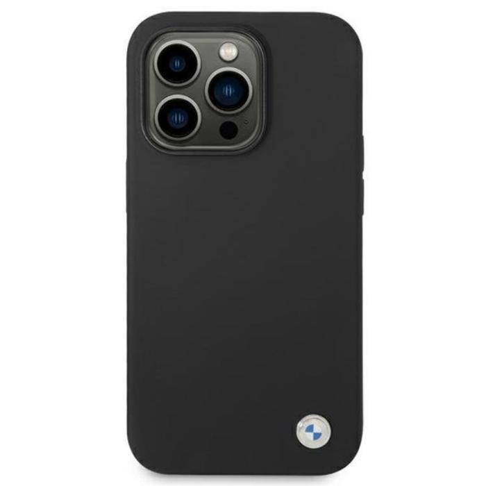 BMW - BMW iPhone 14 Pro Max Skal Silicone Metal Logo - Svart