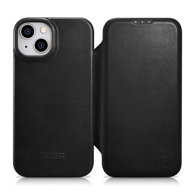 iCarer iPhone 14 Plus Plånboksfodral Magsafe Läder - Svart | 2353 | AlltMobil