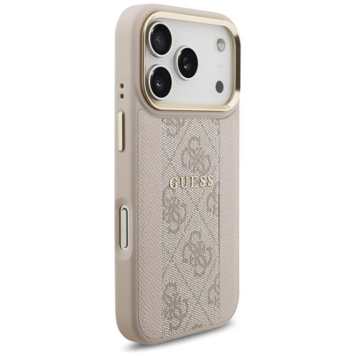 Guess - Guess iPhone 17 Pro Mobilskal Magsafe 4G Stripe - Rosa