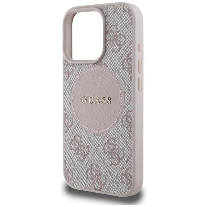 Guess - Guess iPhone 16 Pro Mobilskal MagSafe 4G Circle - Rosa
