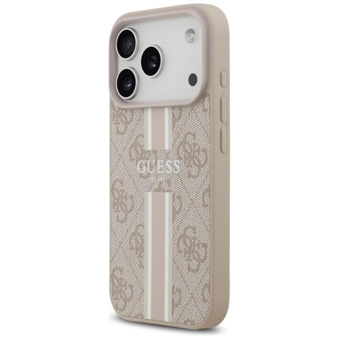 Guess - Guess iPhone 17 Pro Mobilskal MagSafe 4G Printed Stripes - Rosa