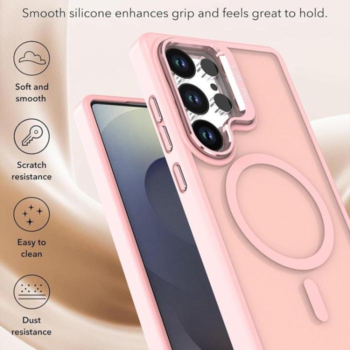 A-One Brand - Galaxy S24 Ultra Mobilskal MagSafe Kickstand - Rosa